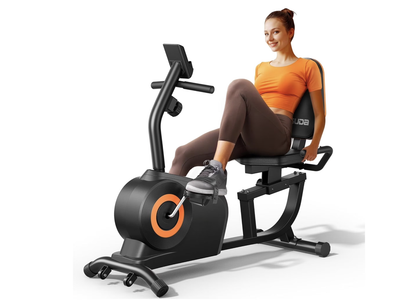 New in box Recumbent Exercise Bike Quick Adjust Seat, 350LB Capacity & 16-level