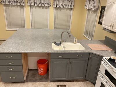 Kitchen counter top and island