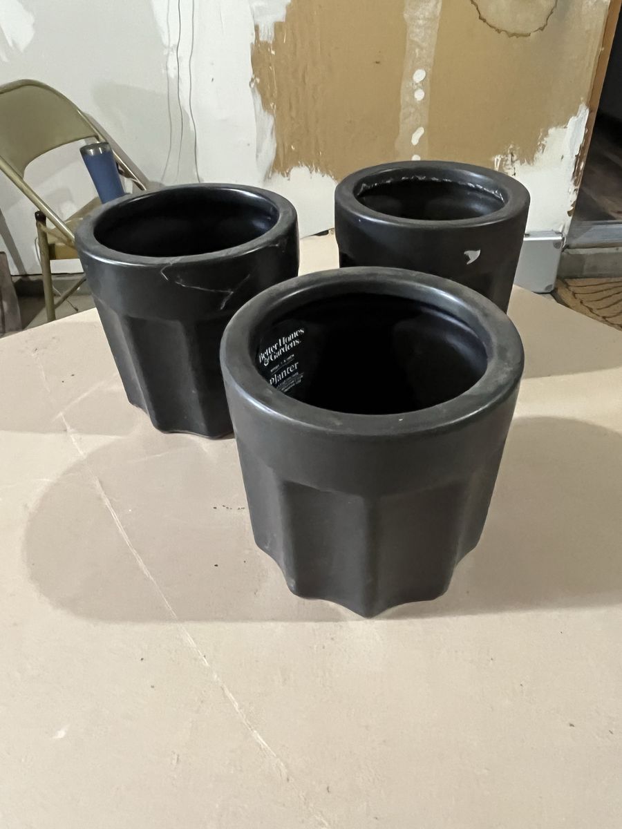 Flower Pots – Black – 5 Inches