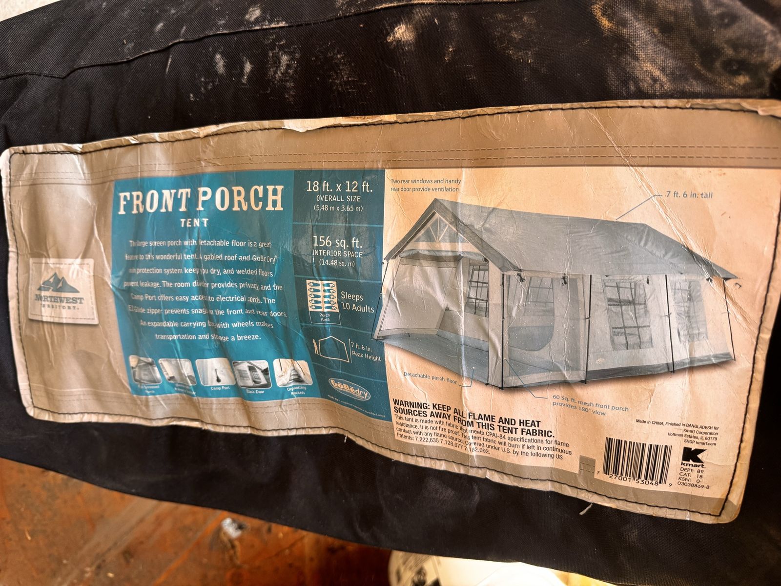 Northwest Territory Front Porch 10-Person Camping Tent - 18'x12' with Screen Porch & Room Divider