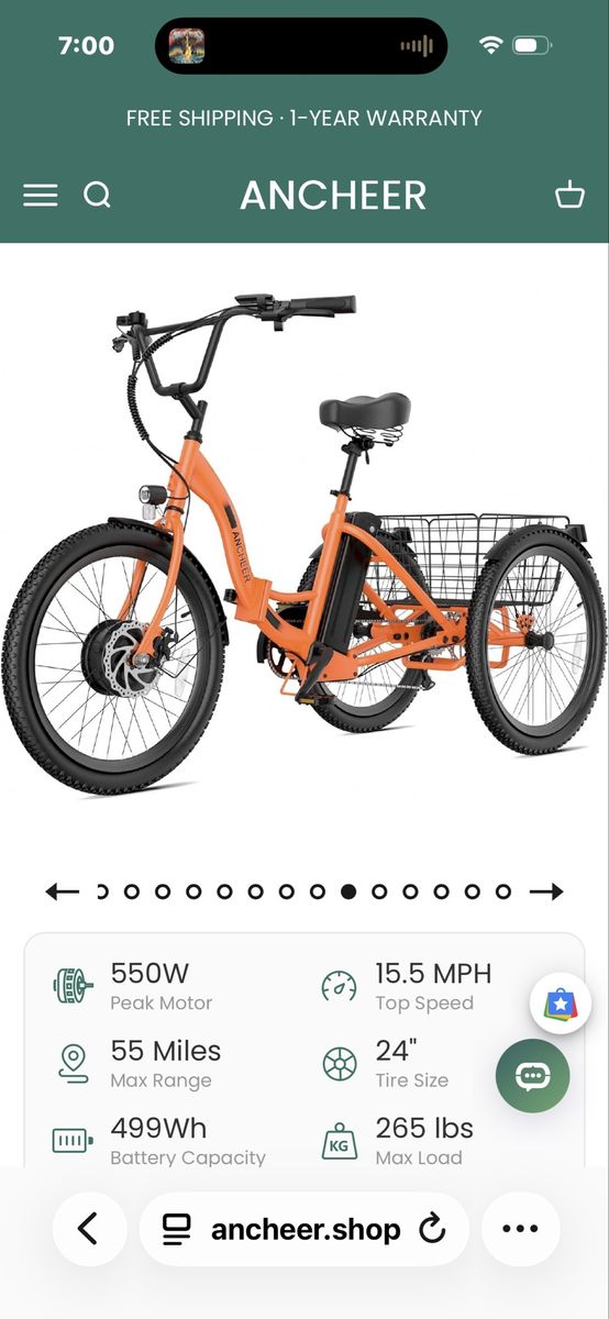 Battery assisted tricycle