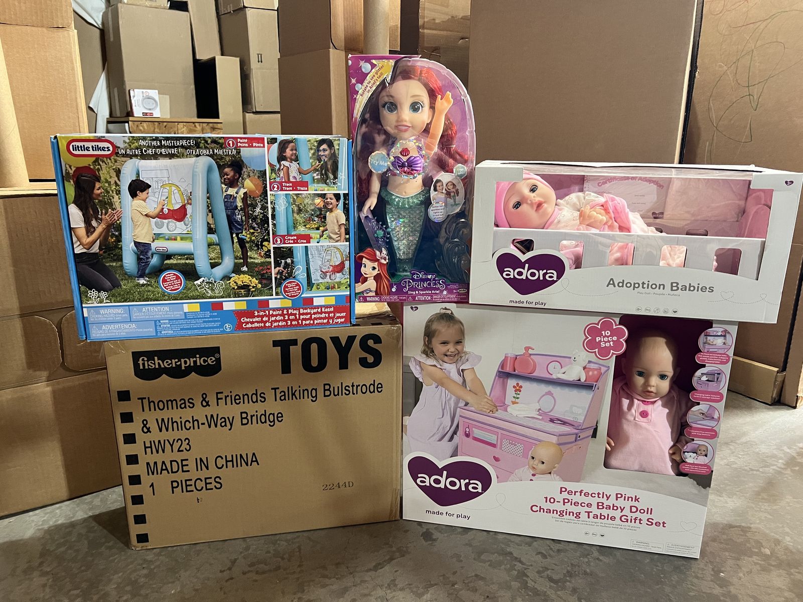 NEW: Adora Baby Dolls, Little Tikes, Disney Ariel, Thomas Train Toys