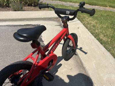 Coop rev 12 inch bike kids red training wheels