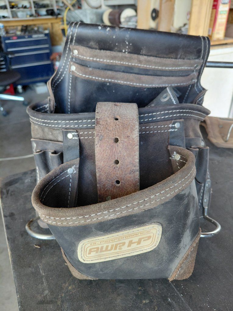 AWP HP Hi-Performance Brown Leather Tool Belt pouch