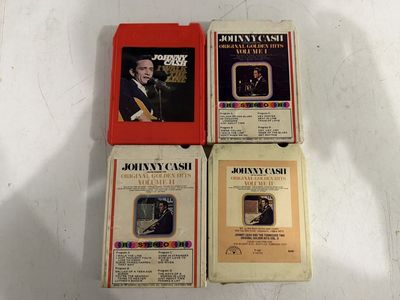 Lot of 4 Johnny Cash 8-Track Tapes