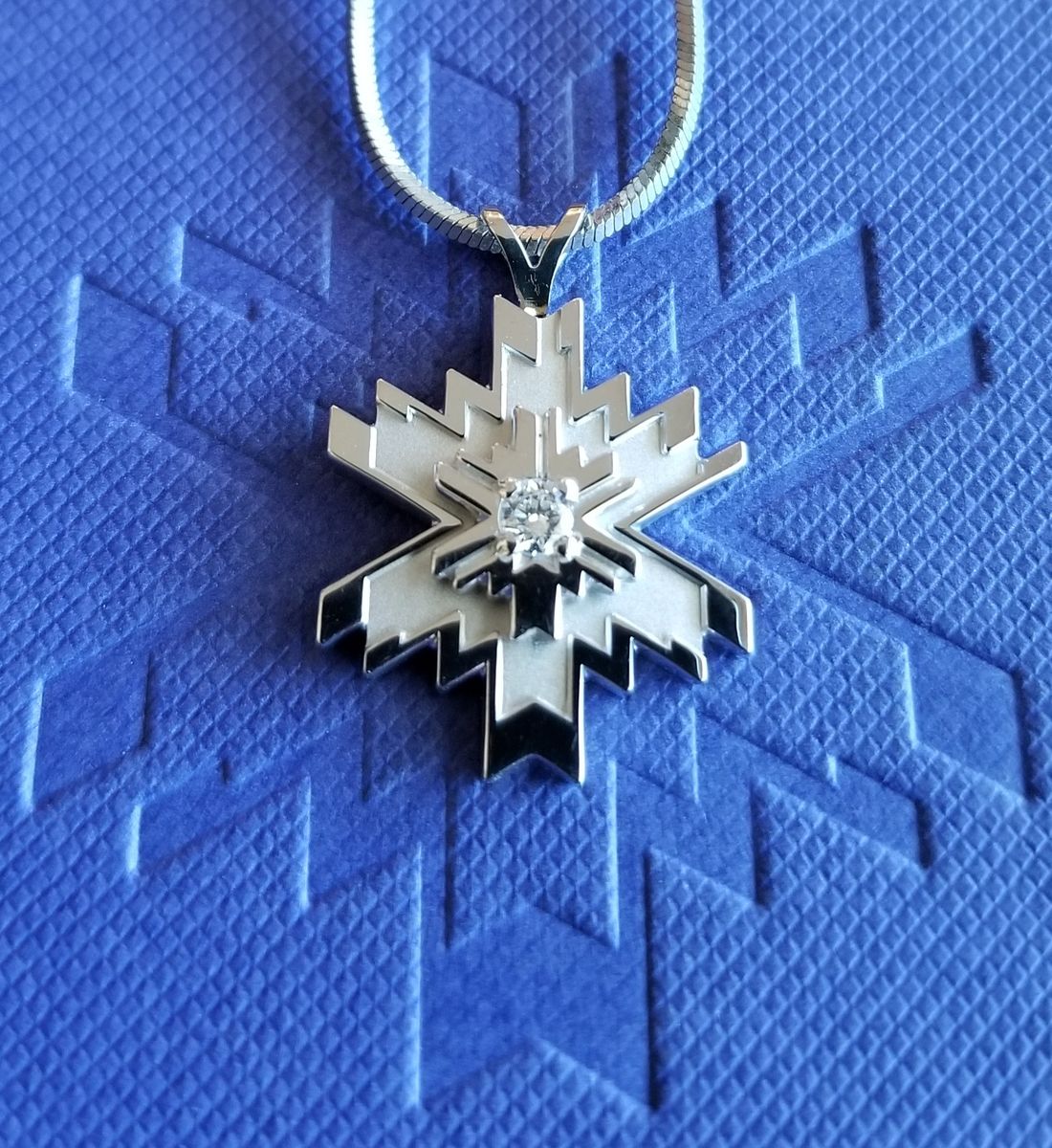 2002 OC Tanner 14K White Gold with Diamond Pendant.  Super Rare!  Limited!