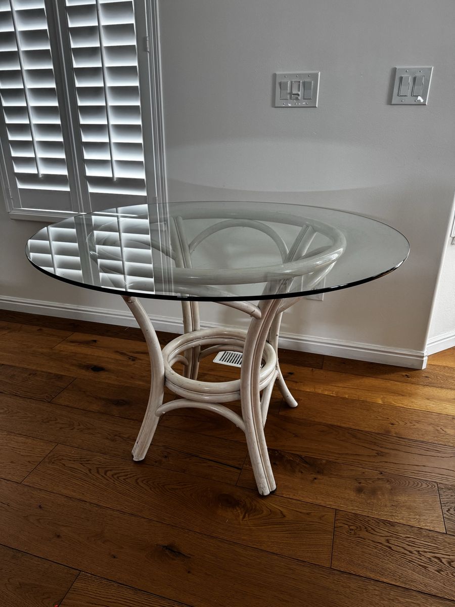 Round Glass Top Table