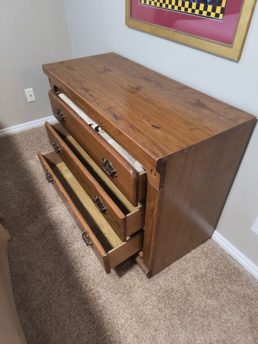 Solid Wood Dresser; 3 drawers; 40"W x 30"H x 18"D