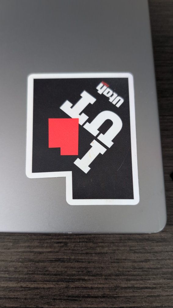 University of Utah U of U Logo Sticker - Black, Red, & White Decal