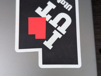 University of Utah U of U Logo Sticker - Black, Red, & White Decal