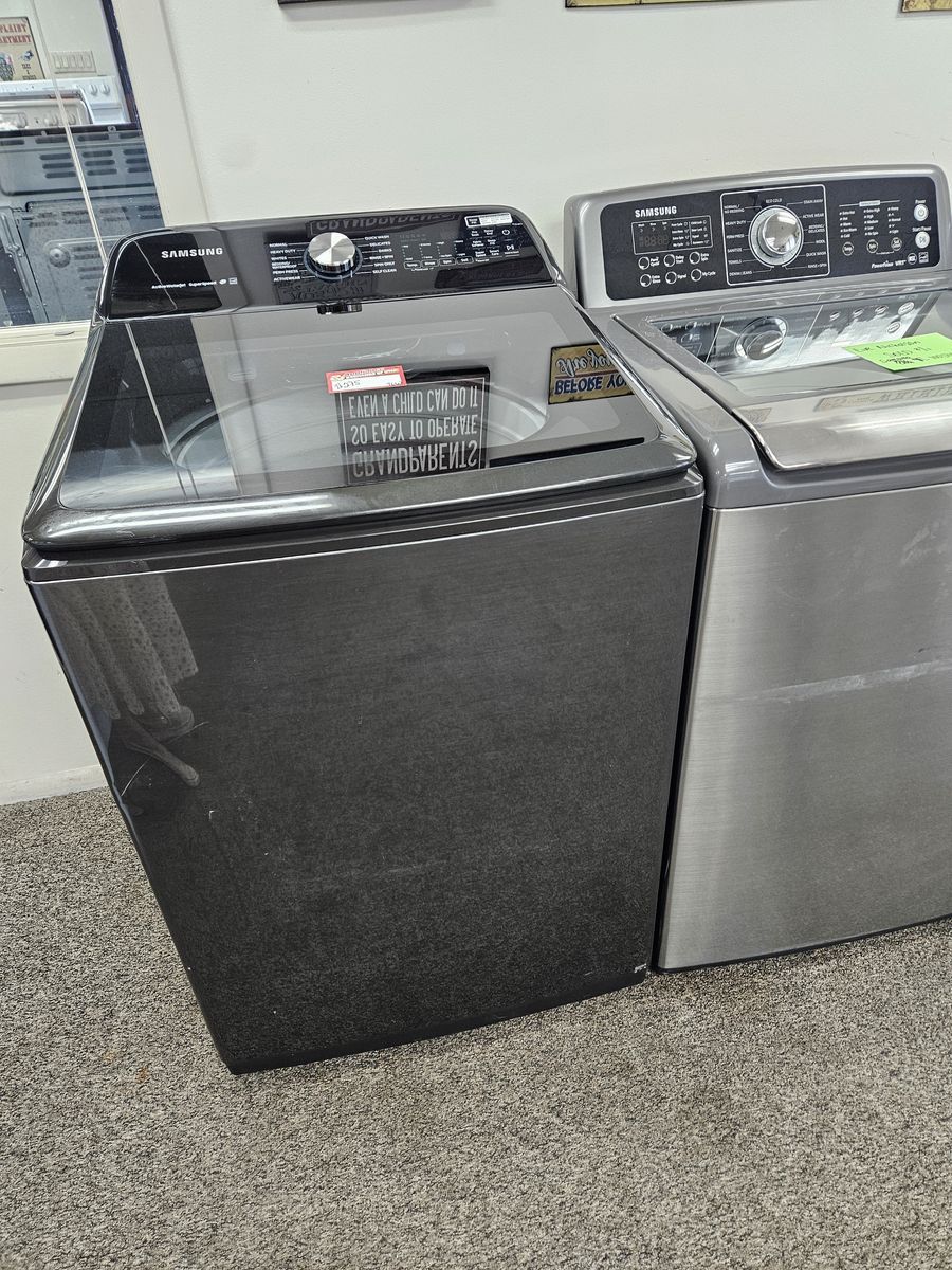 Samsung Top-Load Washing Machine in Black Stainless Steel