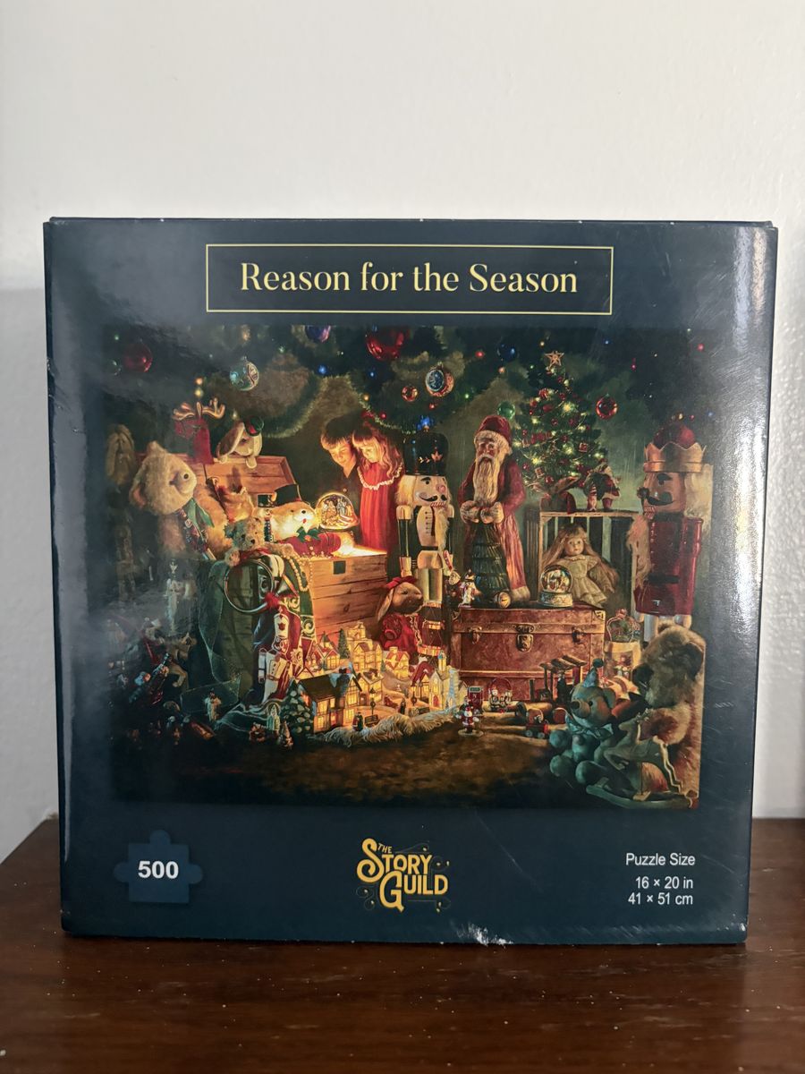 Story Guild “Reason for the Season” Greg Olsen 500 Piece Puzzle Santa Nativity