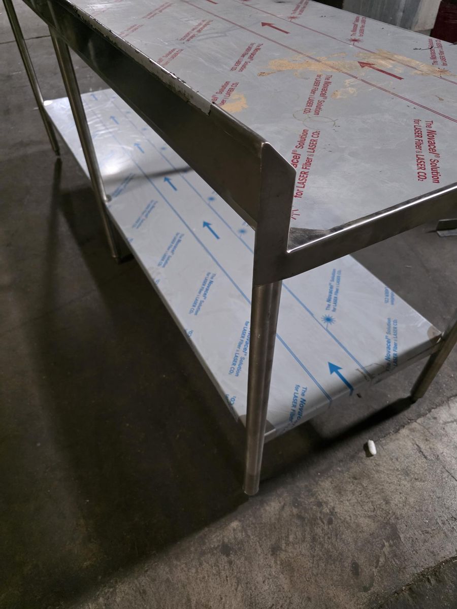 Stainless Steel Table with shelf 8'