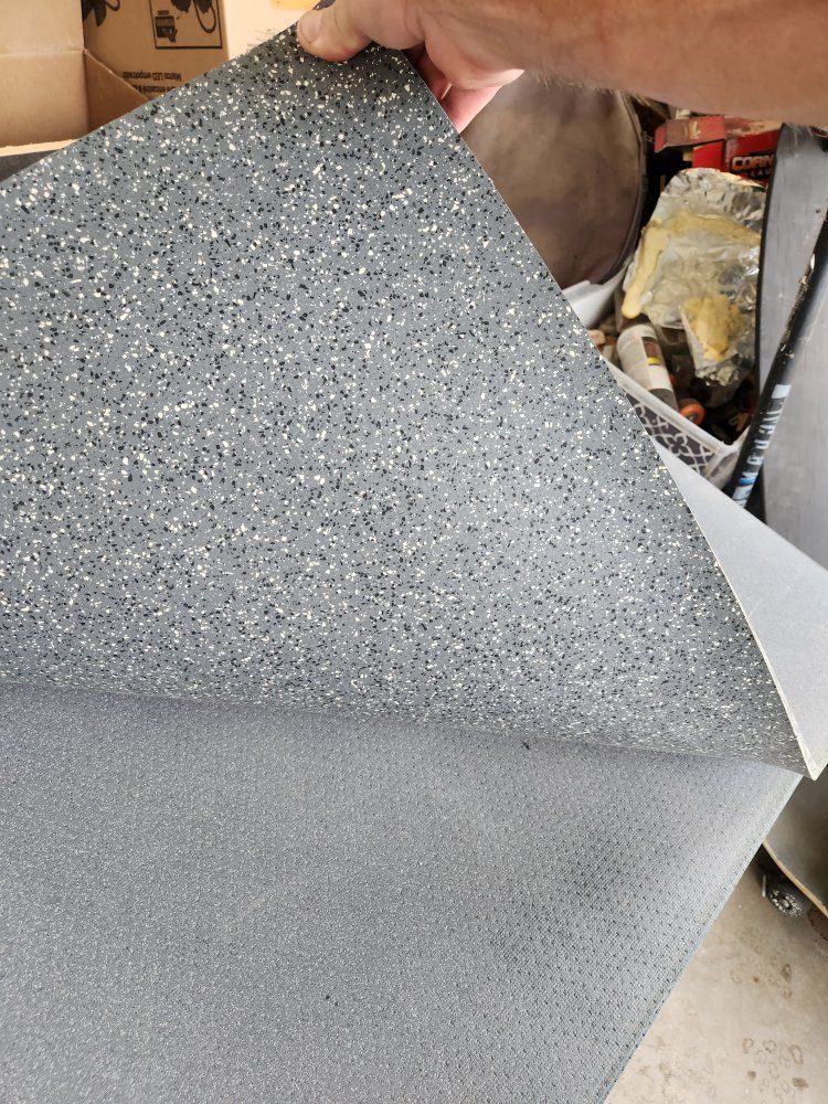 Grey Speckled Rubber Flooring Tiles Stack (40) 36"x36"