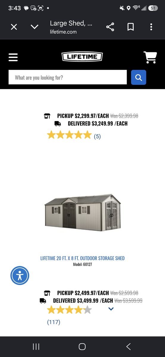 ​Lifetime Heavy-Duty Outdoor Storage Shed – Disassembled & Ready to Haul