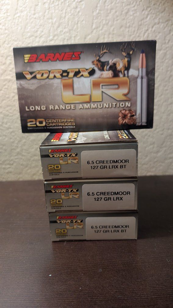 Barnes VOR-TX LR 6.5 Creedmoor 127 GR LRX BT Long Range Ammunition
