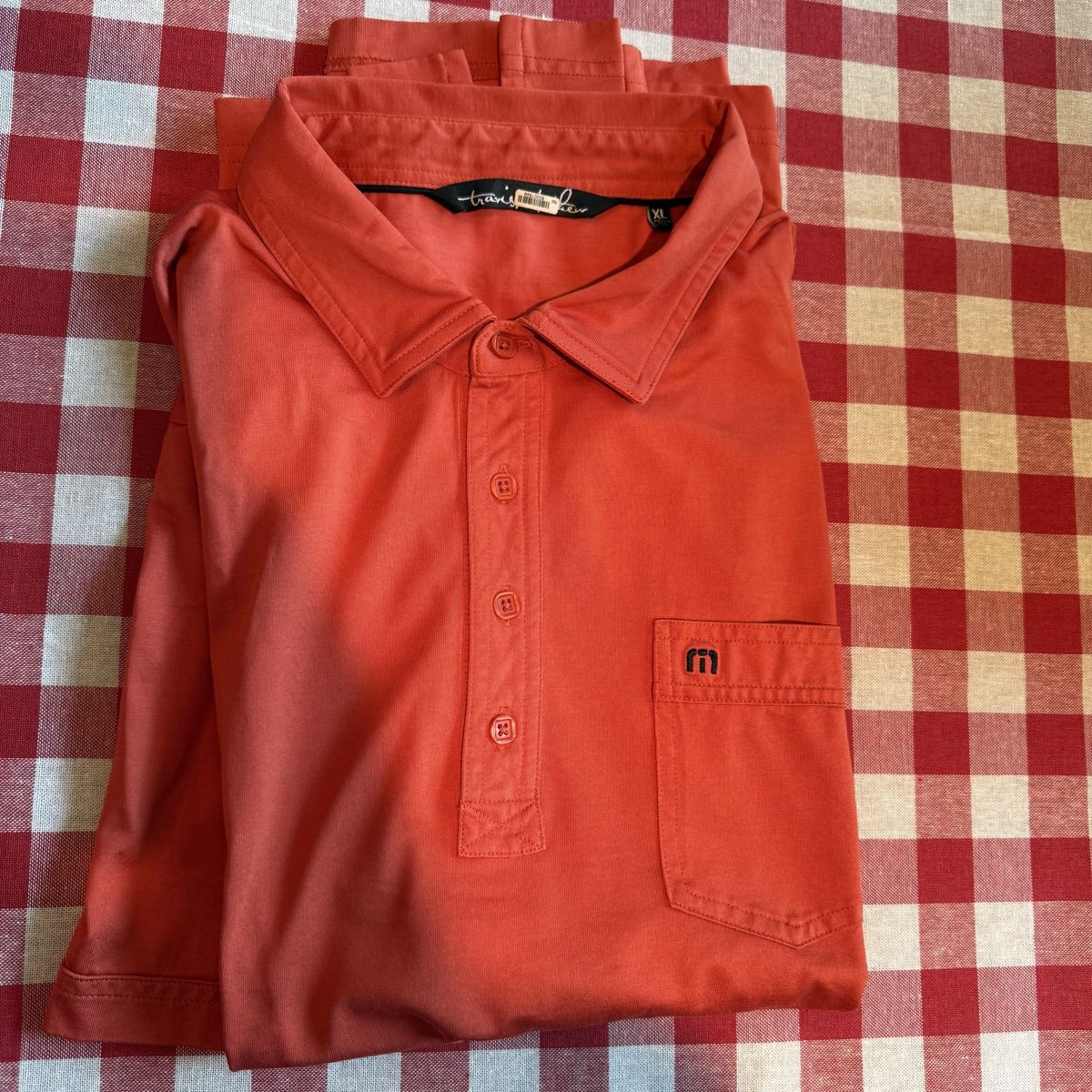 Travis Mathew Men's XL Red Blend Performance Polo Shirt - Golf & Activewear