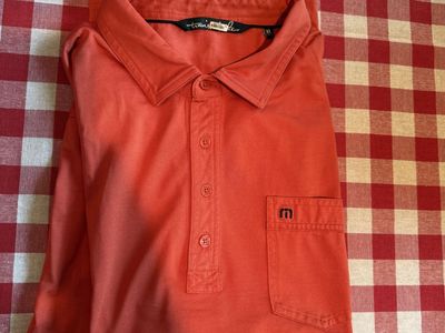 Travis Mathew Men's XL Red Blend Performance Polo Shirt - Golf & Activewear