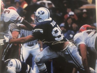 Vintage Jason Buck BYU Cougars Football Photo - Autographed.