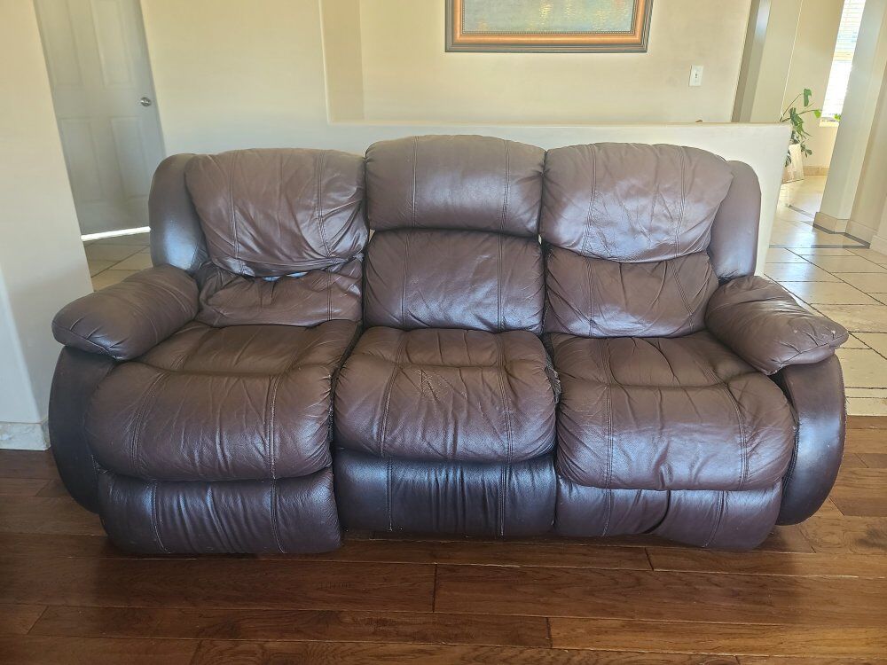 Genuine Top Grain Leather Sofa, Love Seat, chair
