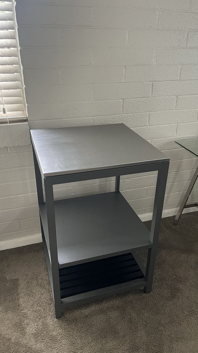 IKEA 3-Tier Kitchen Island with Stainless Steel Top