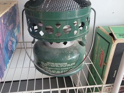 Vintage Coleman Green Catalytic Heater Model 518 Outdoor Camping Heater