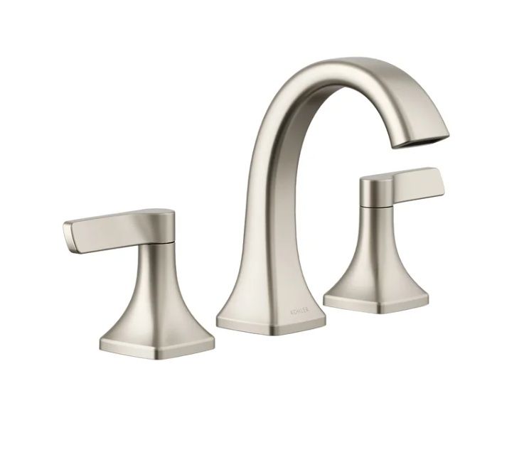 Kohler Riverly Widespread Bathroom Sink Faucet, Brushed Nickel 1806303 #103940