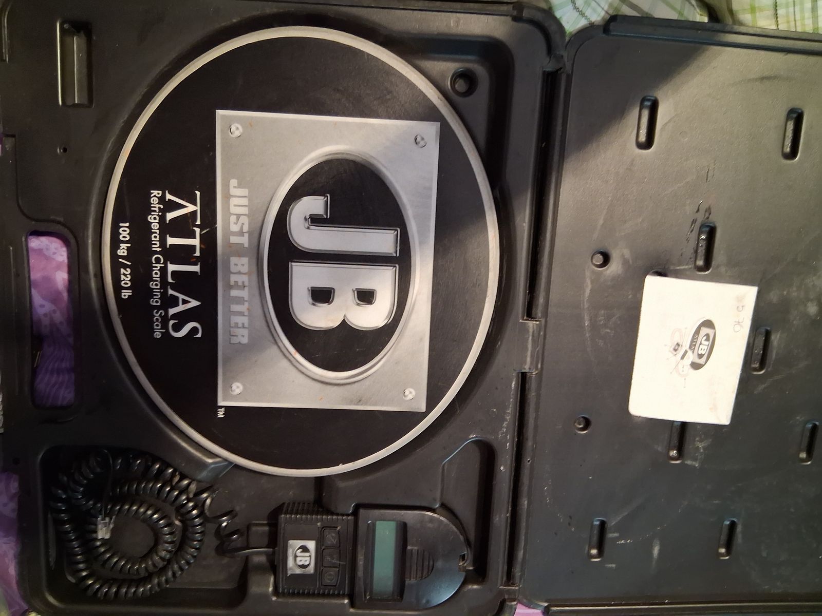 JB Just Better ATLAS Refrigerant Charging Scale 100 kg / 220 lb - HVAC Tool