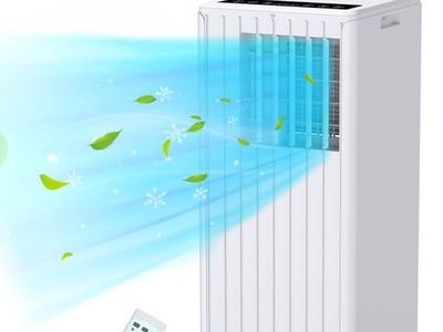 New, 8,000 BTU Portable Air Conditioner, Portable AC Built-in Cool,, with Dehumidifier and Fan Modes, Remote Control and Instal