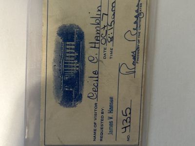 Ronald Regan visitor pass