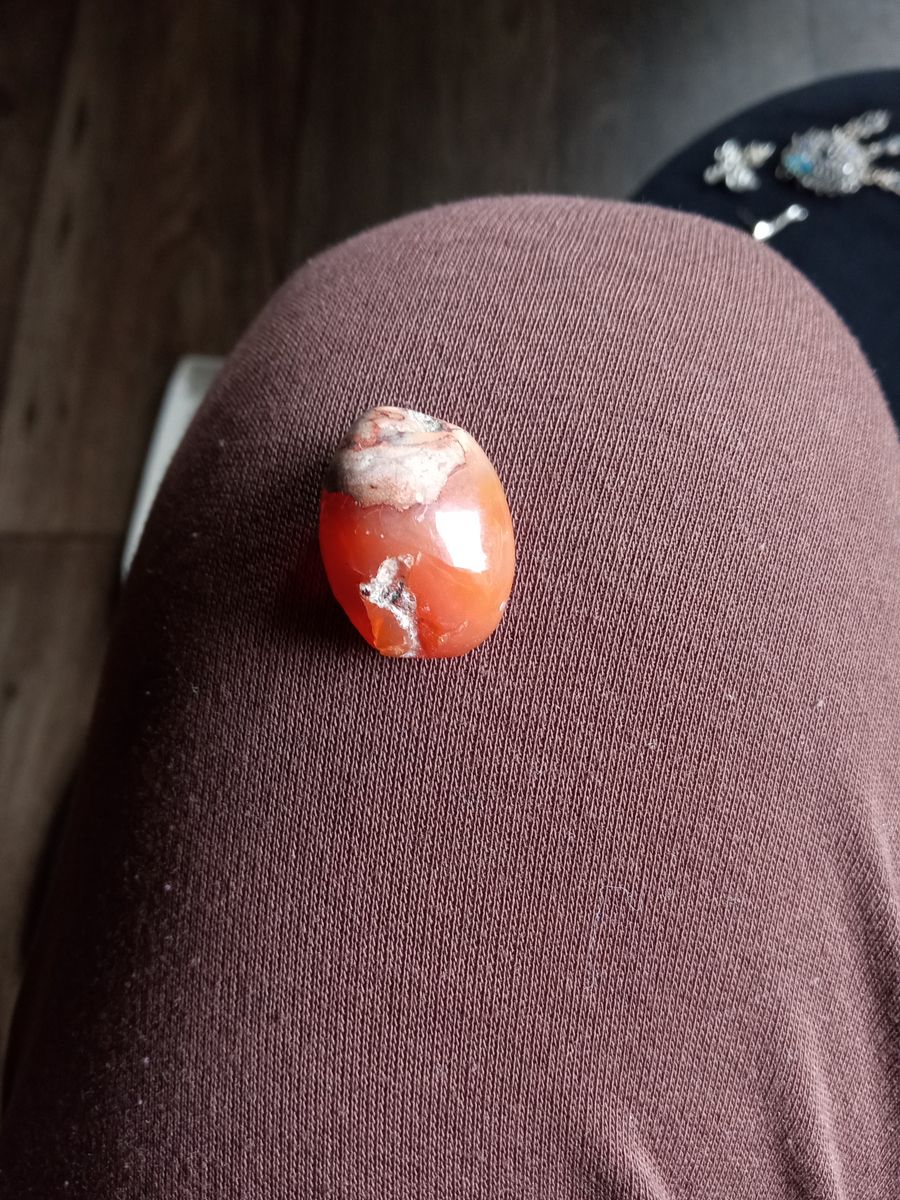 Vintage Polished Orange Carnelian agate Tumbled Stone Gemstone