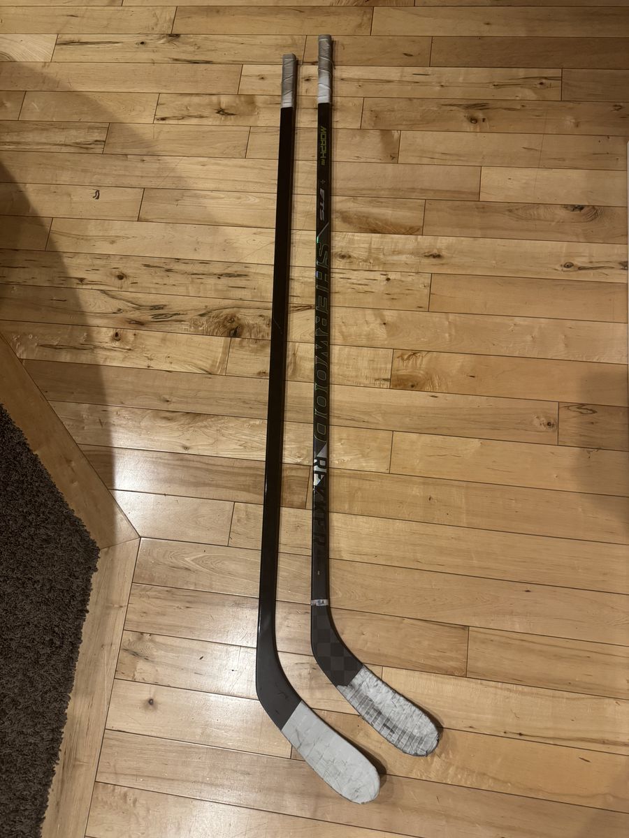 Two Left Hand P28 55 Flex hockey sticks