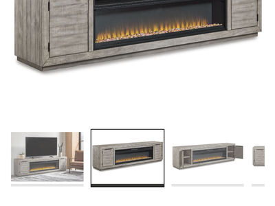 92” fireplace TV Stand