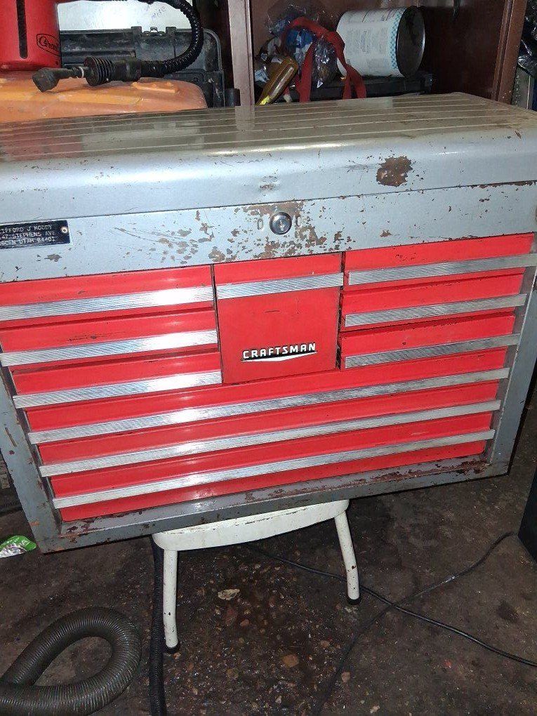 Vintage Craftsman 9-Drawer Top Tool Chest Steel