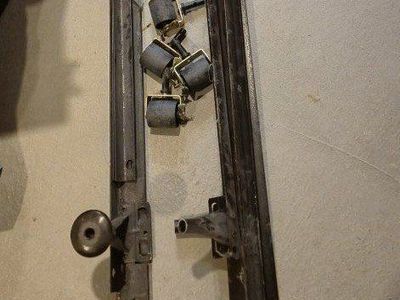 Adjustable Metal Bed Frame Rails with Wheels