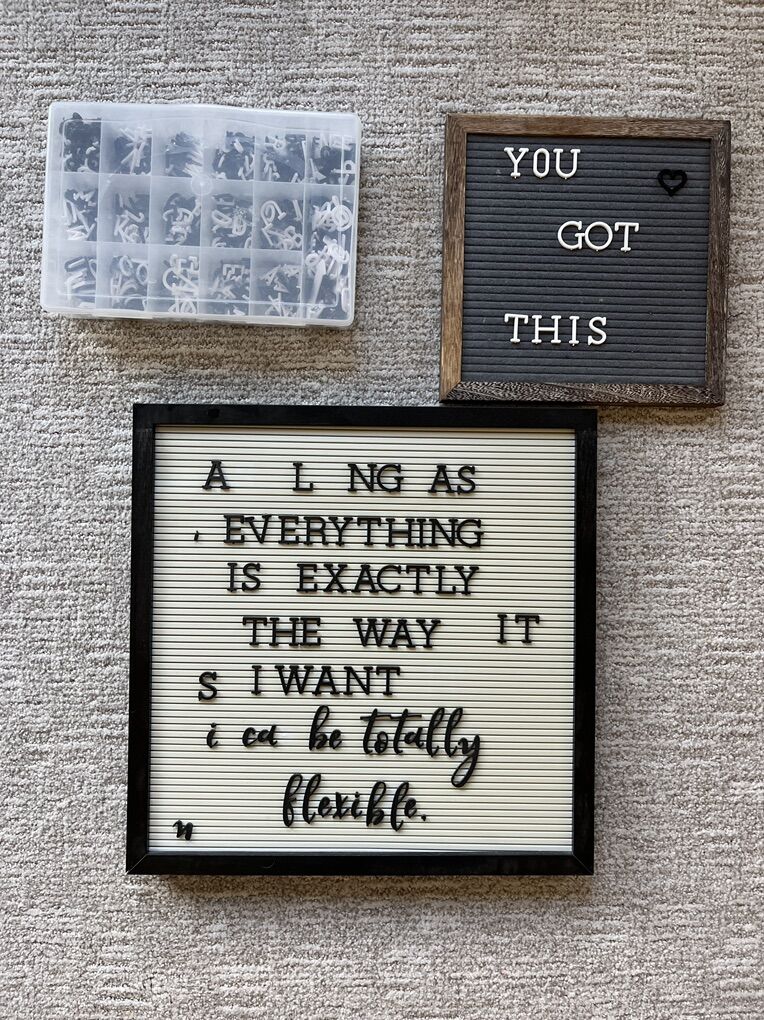 2 Letterboards With Letters