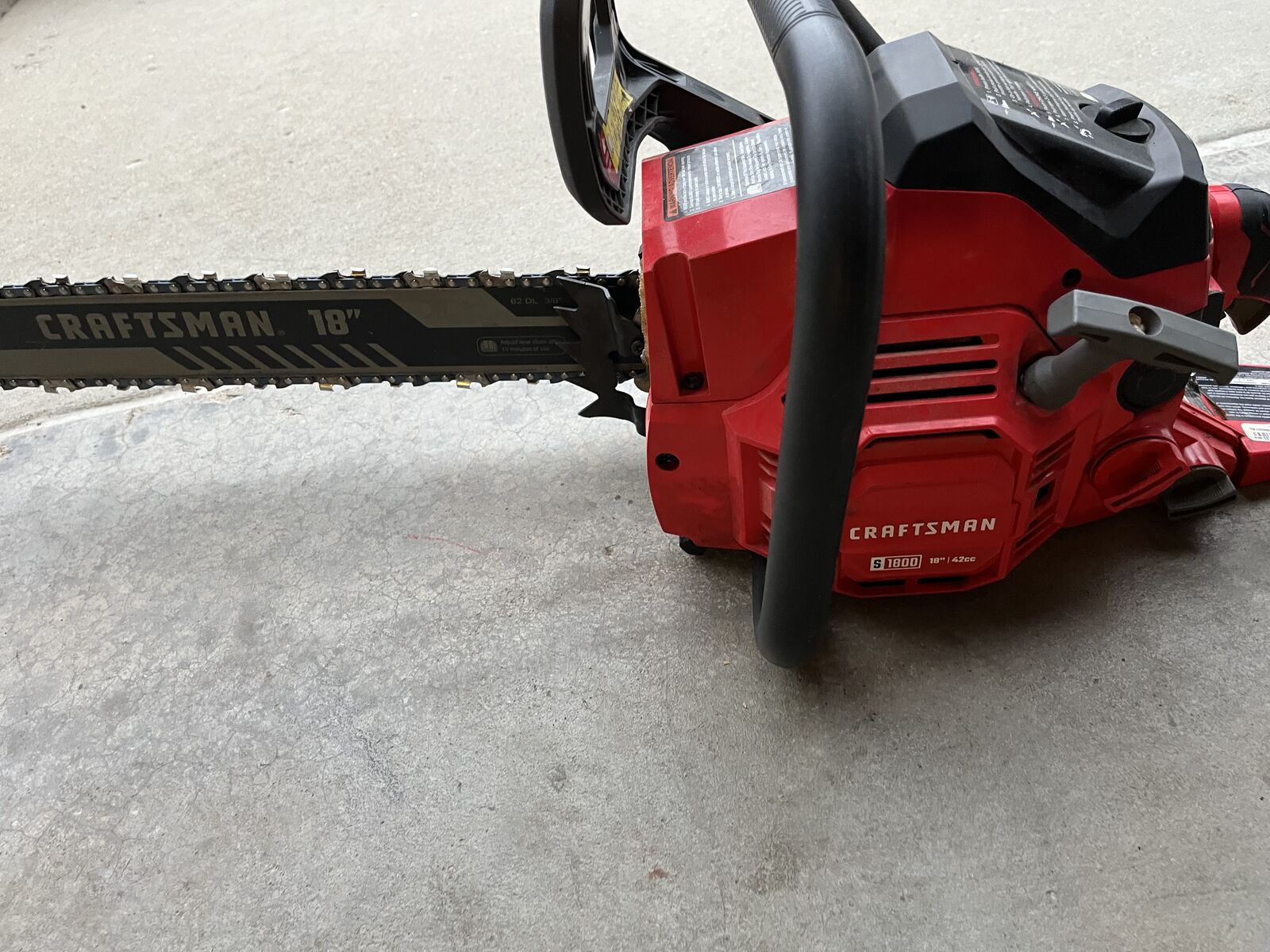 CRAFTSMAN 18 INCH CHAINSAW CHAIN SAW LIKE NEW NOT STIHL HUSQVARNA