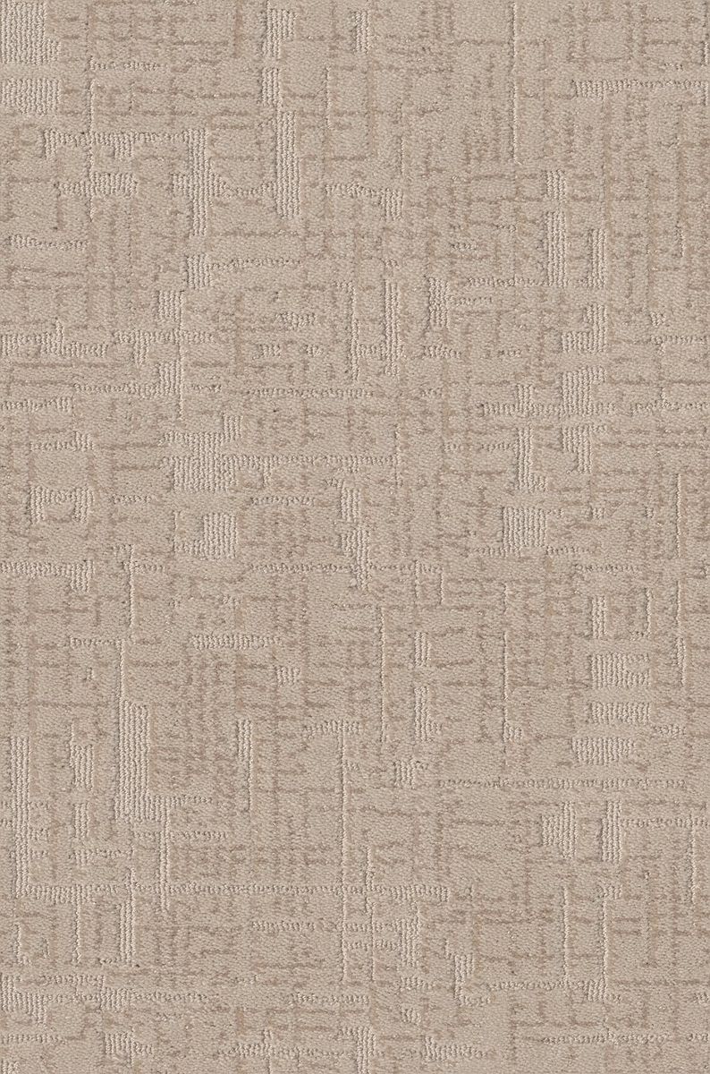 Greige Patterned Carpet Remnant - 12'x20'6"