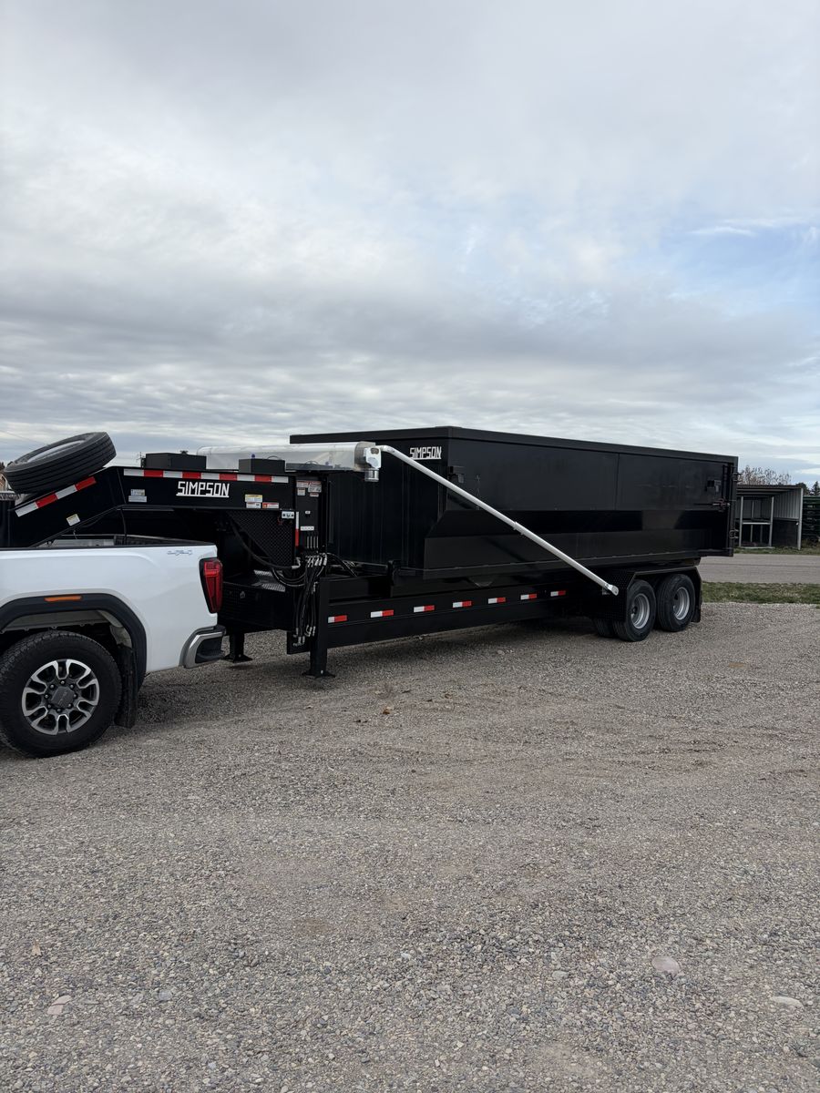 Roll Off Dumpster Trailer And Bins 26k GVWR