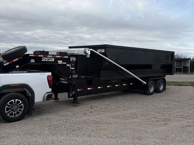 Roll Off Dumpster Trailer And Bins 26k GVWR