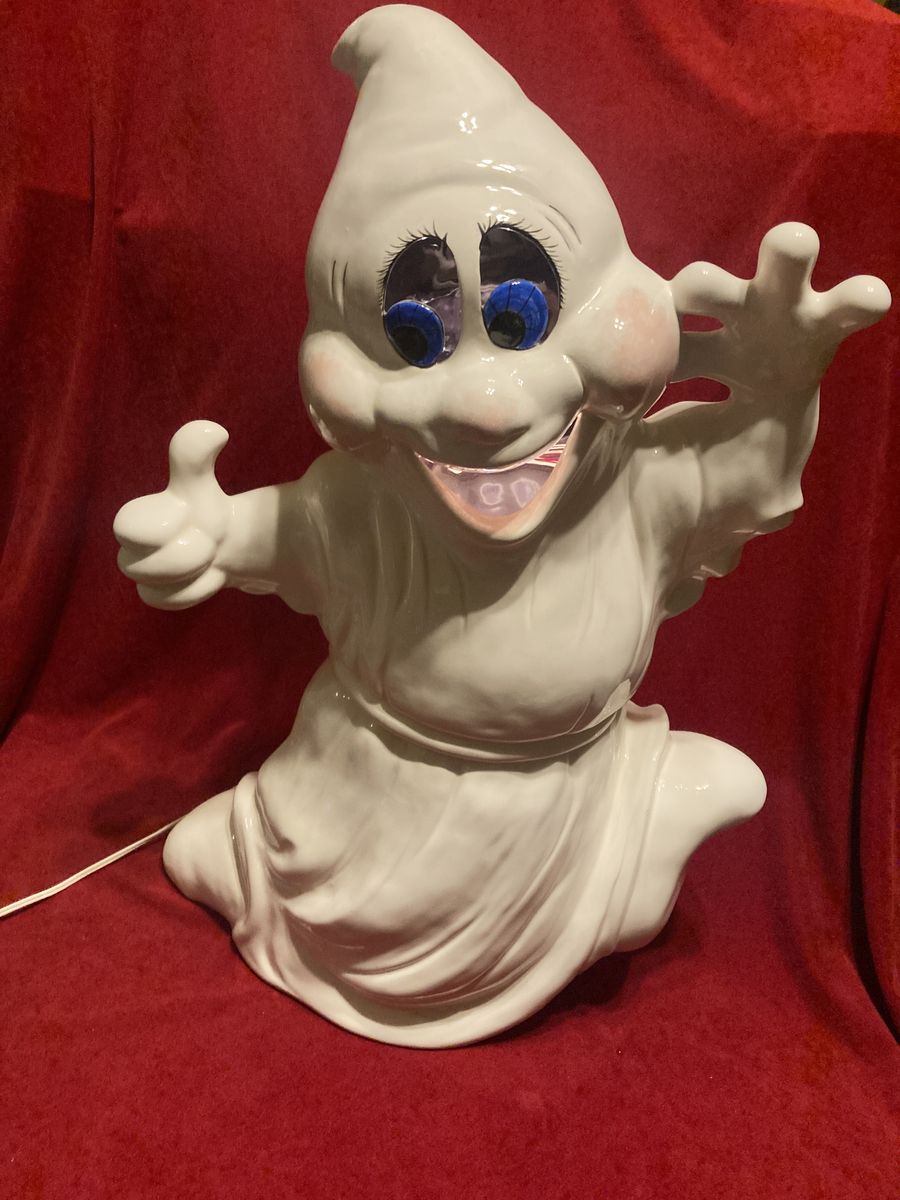 Vintage Holland Mold Casper Smiling Ghost Lighted 23 Inch