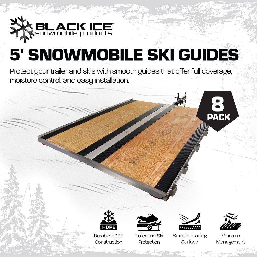 Black Ice 5’ Snowmobile Ski Guides (8-Pack) – NEW IN BOX