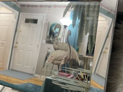 Art Deco Turner lithograph print in original mirrored frame.