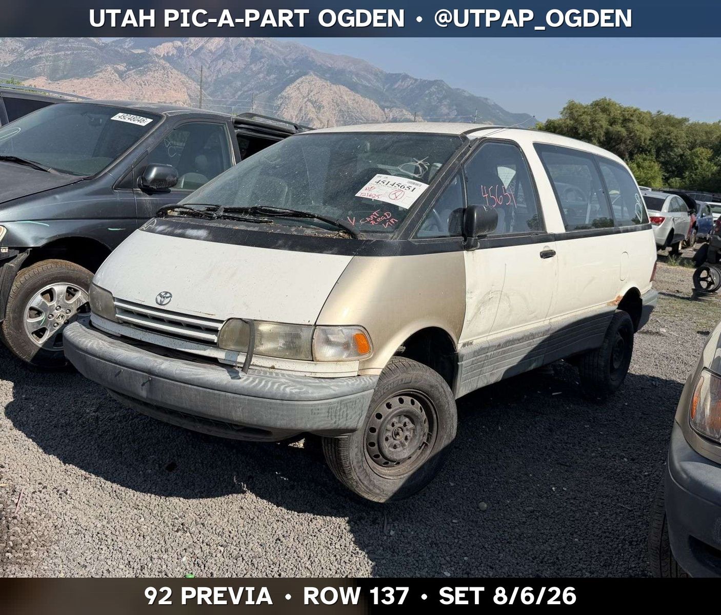 Just In! 1992 Toyota Previa Parts - UTPAP Ogden