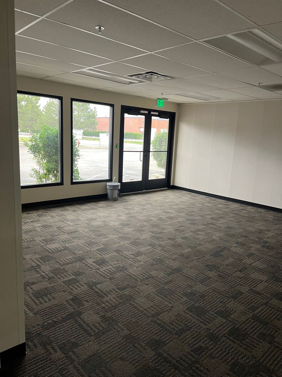 Commercial office space with warehouse available for lease.