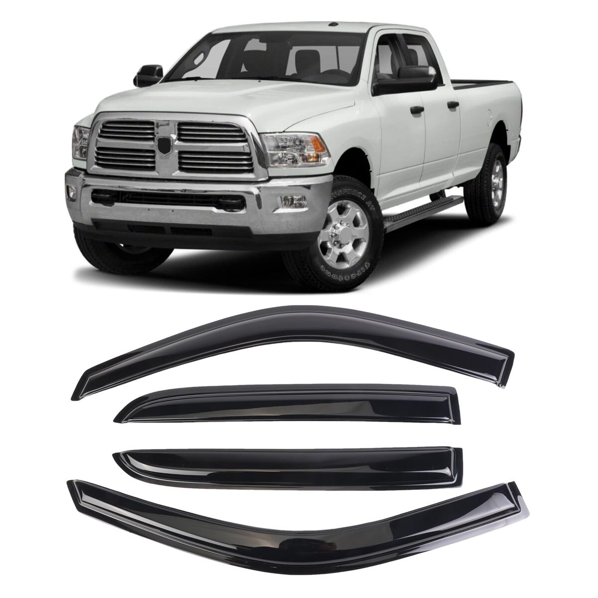 Window Visors Deflectors 2009-2014 DODGE RAM