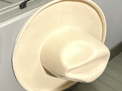 Gigi Pip Ivory 100% Australian Wool Fedora Hat - Size 55 NWT