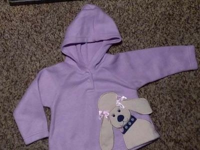 ADORABLE POODLE ON LAVENDER FLEECE JACKET..12 MO
