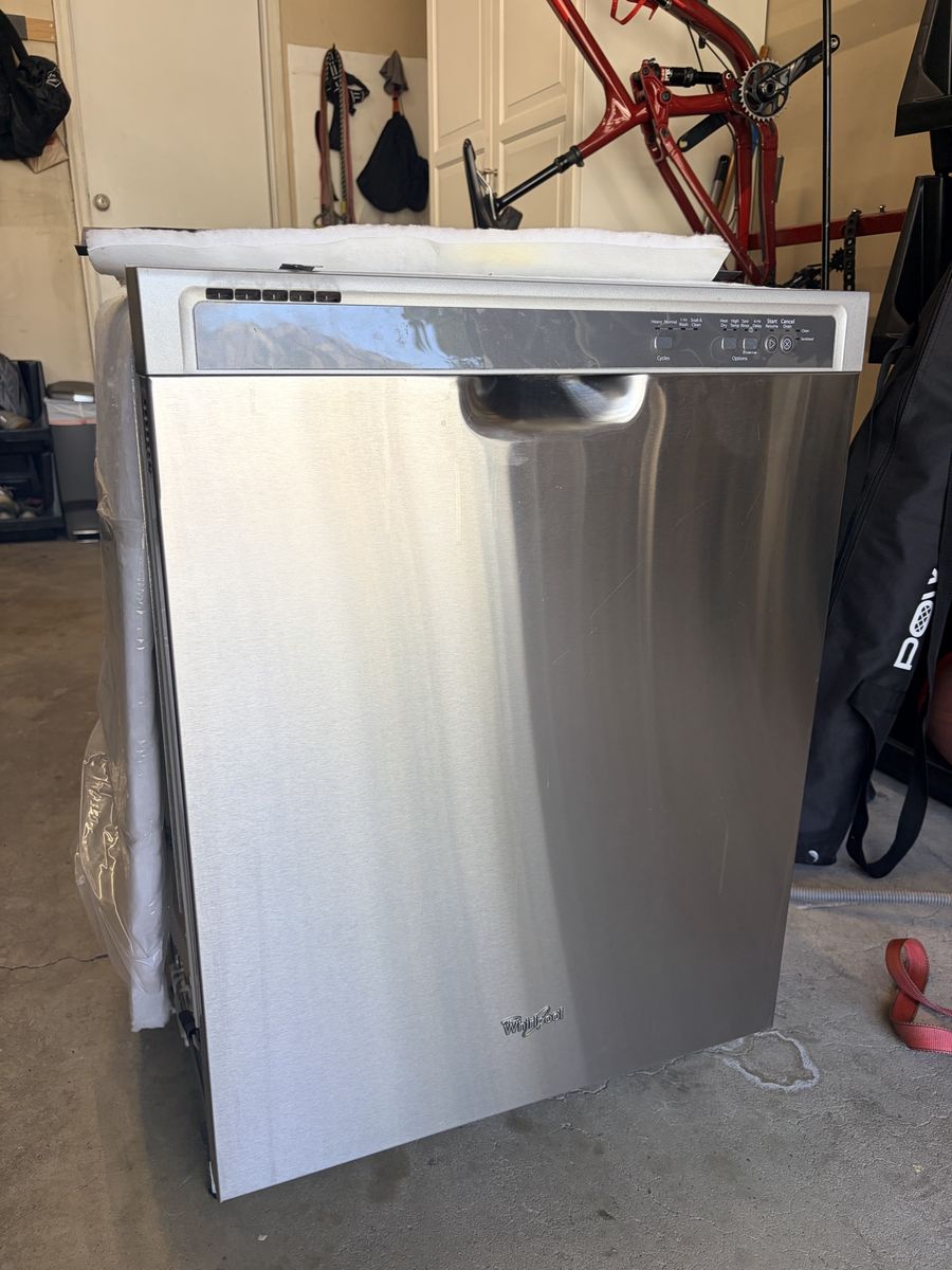 Whirlpool Stainless Steel Built-In Dishwasher with Front Controls