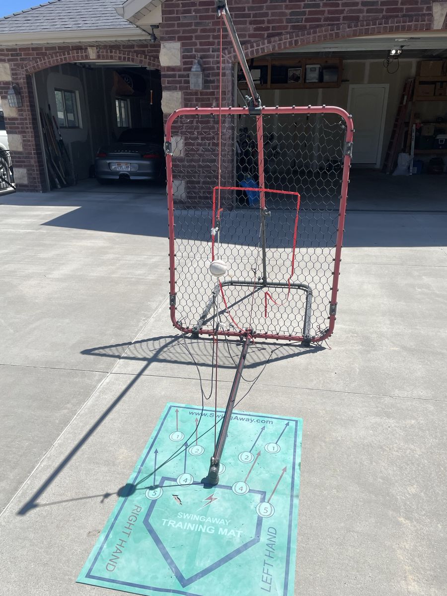 SwingAway MVP Hitting Trainer & Training Mat - Used Baseball/Softball Practice Equipment